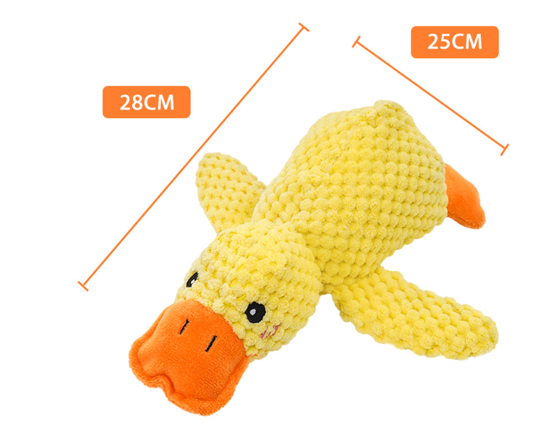 Calming Plush Squeaky Duck Pet Toy — Soft, Durable & Stress-Relieving