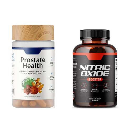Nitric Oxide & Saw Palmetto Supplement Set — Energy, Stamina & Prostate Support