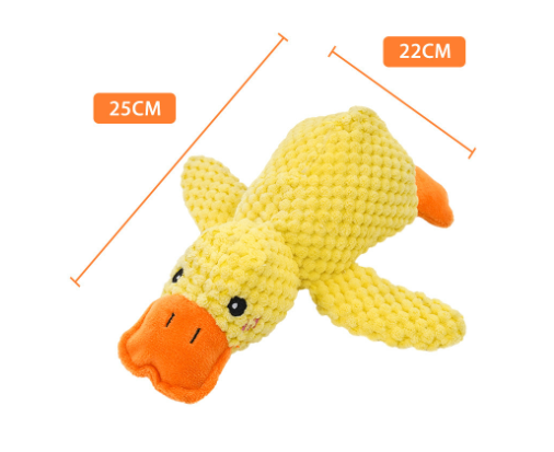 Calming Plush Squeaky Duck Pet Toy — Soft, Durable & Stress-Relieving