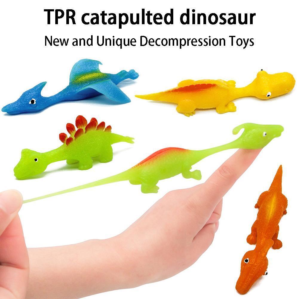 Dino Slingshot Finger Toys — Mini Launcher Set for Kids & Adults