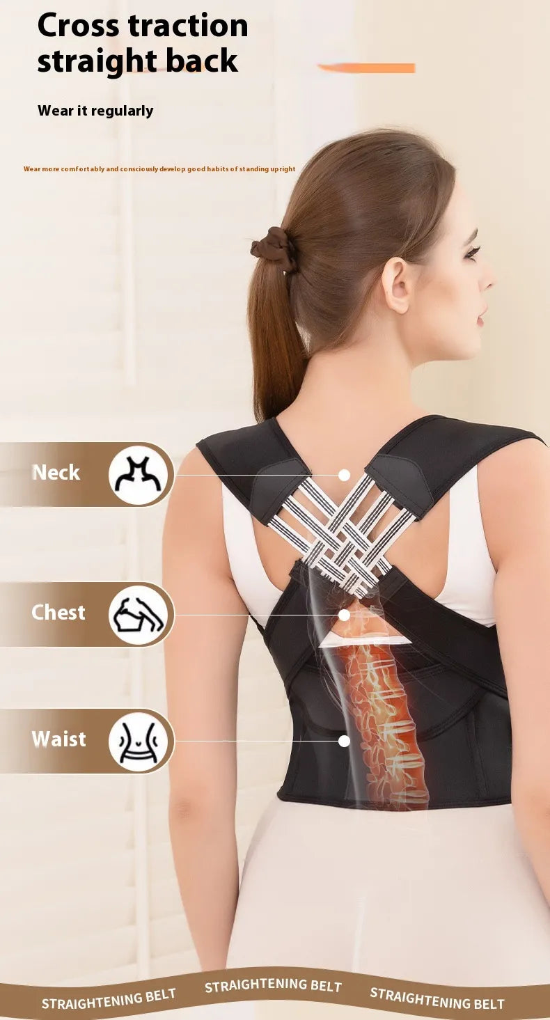 Adjustable Back Posture Corrector Band — Breathable & Invisible Support for Men & Women