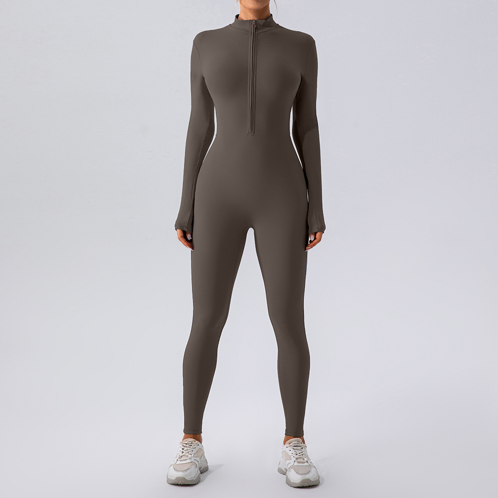 Fleece-Lined Yoga Jumpsuit — Warm, Stretchy & Stylish for Cold-Weather Workouts
