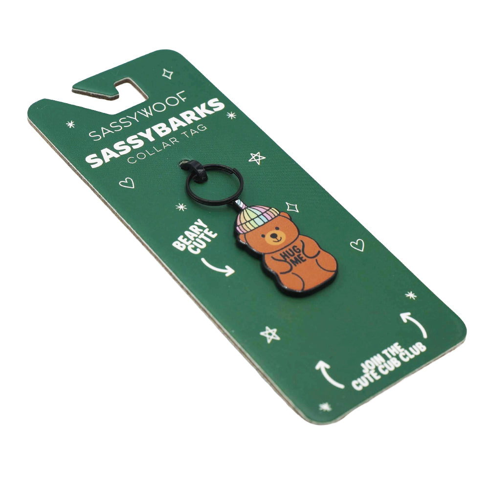 Collar Tag - Hug Me Bear