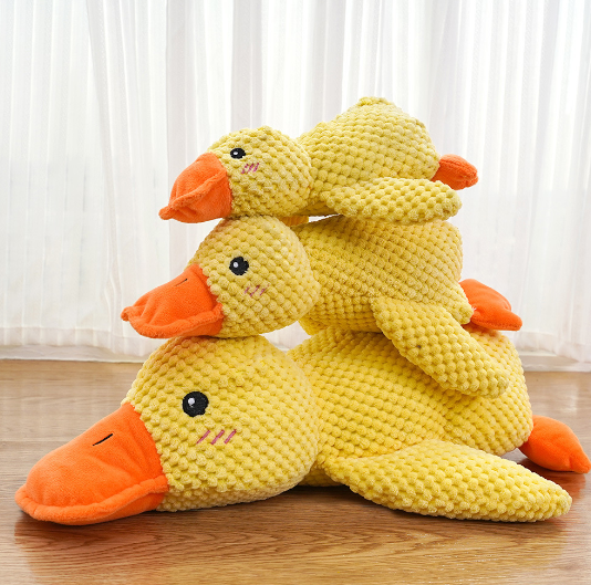 Calming Plush Squeaky Duck Pet Toy — Soft, Durable & Stress-Relieving