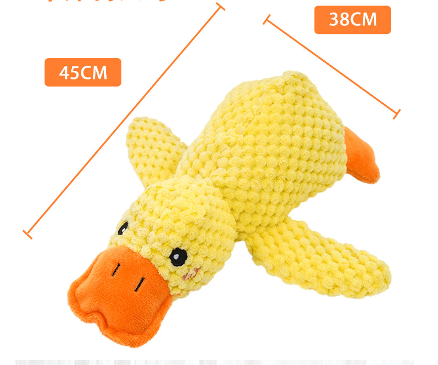Calming Plush Squeaky Duck Pet Toy — Soft, Durable & Stress-Relieving