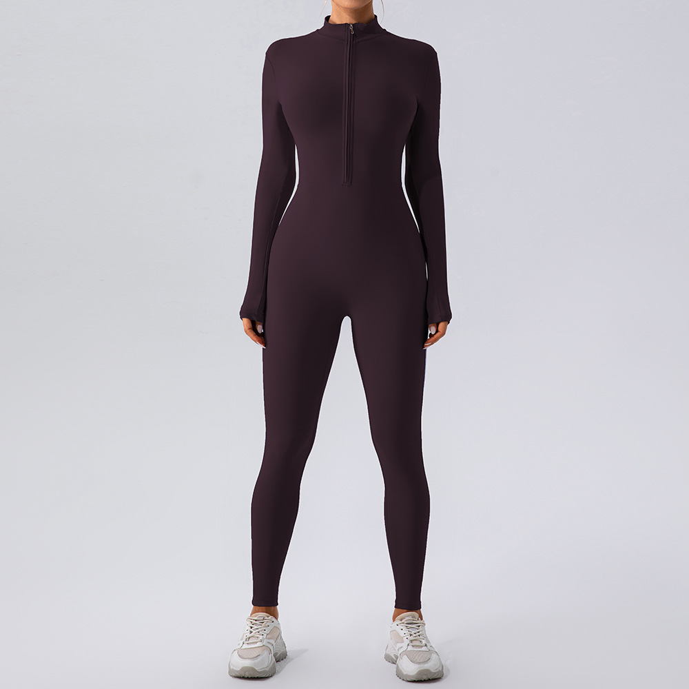 Fleece-Lined Yoga Jumpsuit — Warm, Stretchy & Stylish for Cold-Weather Workouts